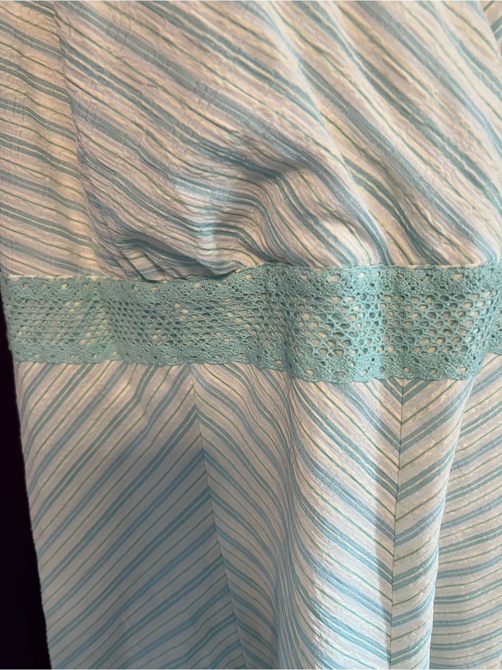 Studio 1940 Pastel Blue and White Striped Plus Size Midi Dress NWT - Picture 3 of 11
